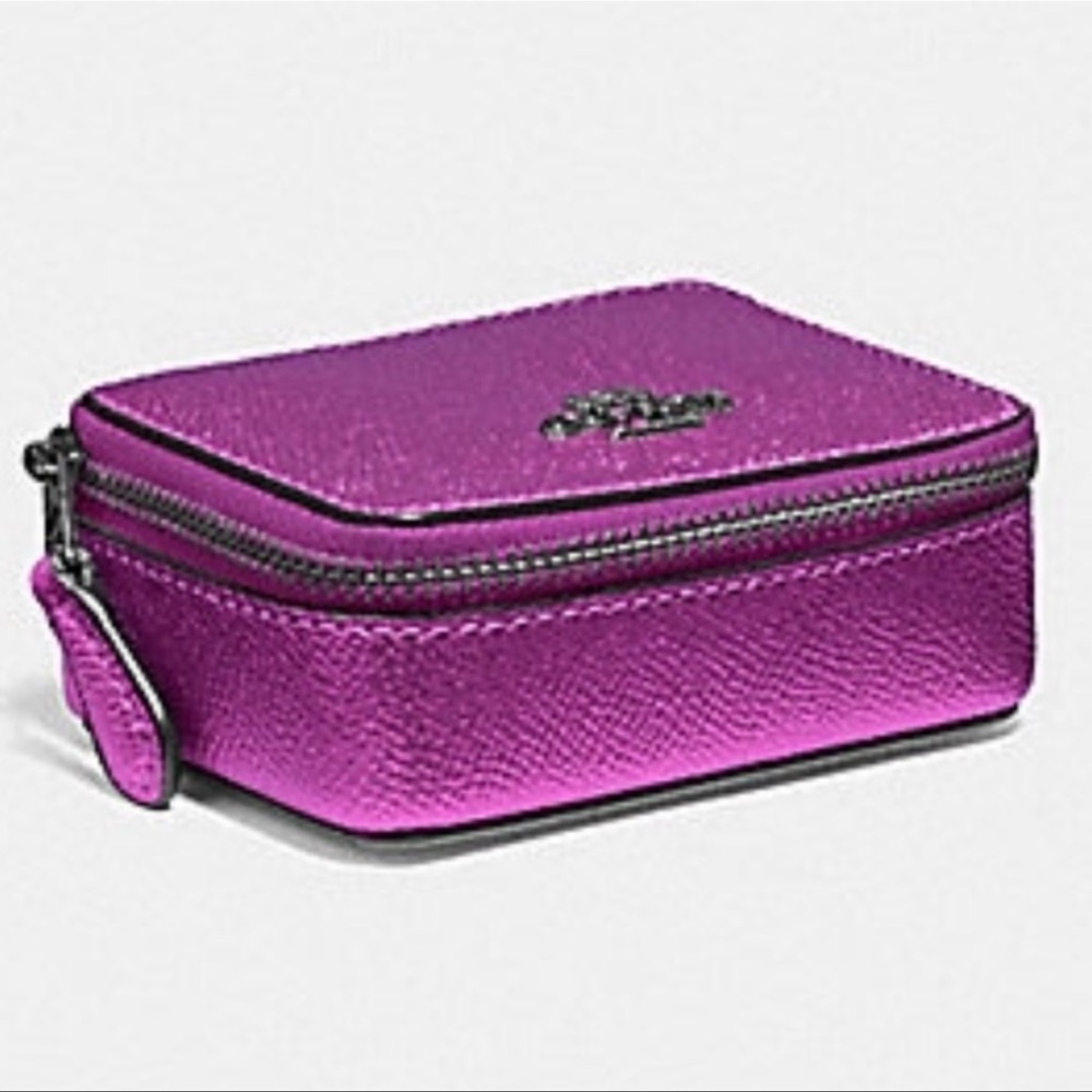 Coach Metallic Pink Triple Pill Box - NWOT